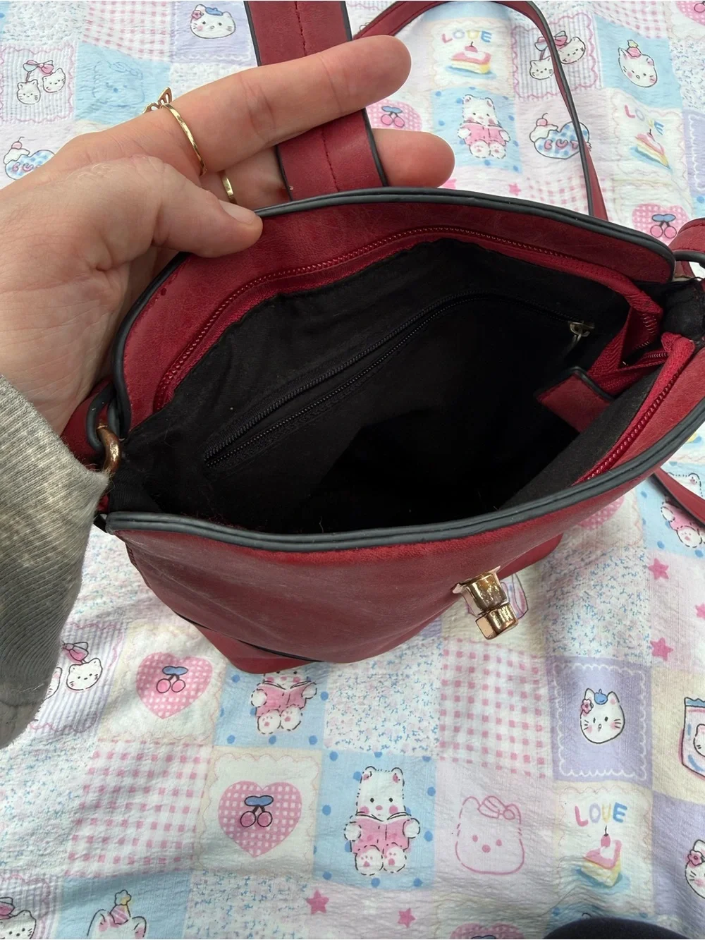 Women's Burgundy Crossbody Bag - Classic Everyday Shoulder Bag